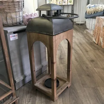 Lucerna Luxusní dřevěná interiérová lucerna 65 cm