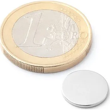 Dekorativní magnet Neodymový magnet kotouč Ø 12 mm, v. 1 mm, síla 630 g