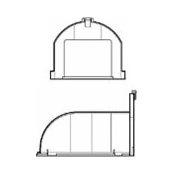 Vortice Nástavec pro horizontální odvod Vort Press s nízkým profilem