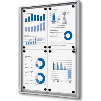 Jansen Display Interiérová vitrína Economy 4xA4 - plechová záda Množství: Od 10 ks