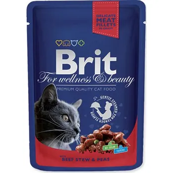 Volný čas Brit Premium Kapsička Cat Beef Stew & Peas 24x100g