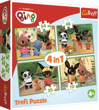 Puzzle Trefl Bing Bunny 4v1 35, 48, 54, 70 dílků