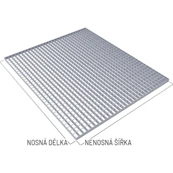 Terasové prkno Pororošt - SP-30/3-34/38 zinkovaný - 1200 x 1000