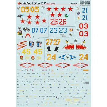 Plastikový model Print Scale 1/72 Sukhoi Su-17 Part 1 (wet decals)