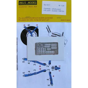 Plastikový model Reji model 1/24 Buckles for modern cars (1990 and up, PE set)