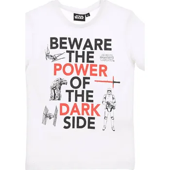SUN CITY Dětské tričko Star Wars Dark side bílé bavlna Velikost: 104 (4 roky)