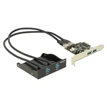 USB hub Delock 3.5" přední panel s 2x USB 3.0 porty + PCI Express 2x USB 3.0