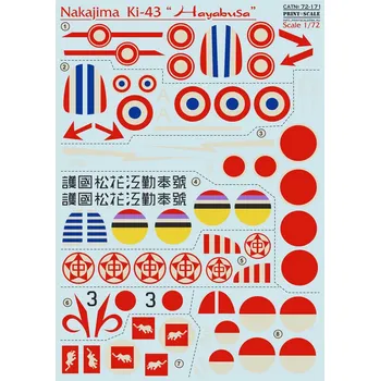 Plastikový model Print Scale 1/72 Nakajima Ki-43 Hayabusa (wet decals)