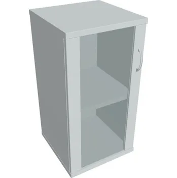 Kancelářský vozík HOBIS skříň policová dvéřová - S 2 40 02 L, šedá + doprava zdarma