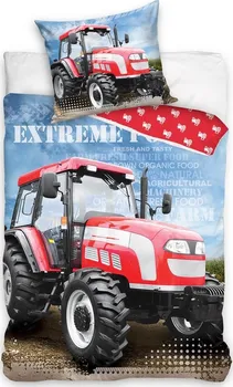 Ložní povlečení TipTrade Traktor Extreme Power 140 x 200, 70 x 90 cm zipový uzávěr