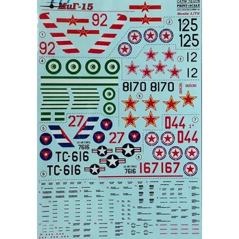 Plastikový model Print Scale 1/72 MiG-15 (wet decals)