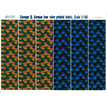Plastikový model Print Scale 1/48 Lozenge B. German 4 color printed fabric