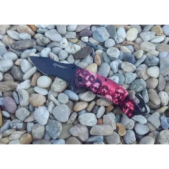 Bojový nůž Nůž sklápěcí Elfmonkey 007 - červený/černý