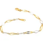 Dámský zlatý článkový náramek ZLNA848F 19 cm + Dárek zdarma