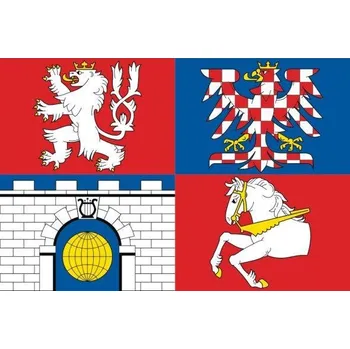 Vlajka Pardubický kraj vlaječka - 11 x 16 cm - nasunutí, zavěšení