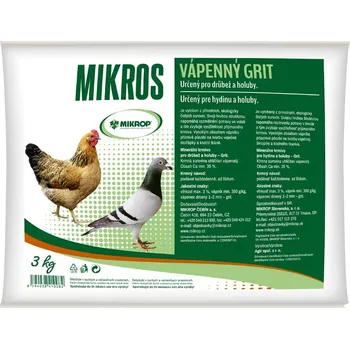 Chov hospodářského zvířete Mikros Vápenný grit 3kg (CZ-BIO-001)