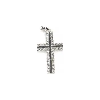 Přívěsek Přívěs z bílého zlata kříž se zirkony Pattic AU 585/000 1,10 g BV000405W