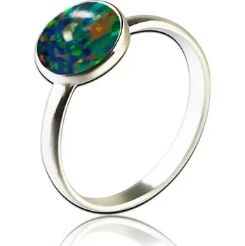 Šperk NUBIS® Stříbrný prsten s opálem - velikost 54 - NBP95-OP32-54
