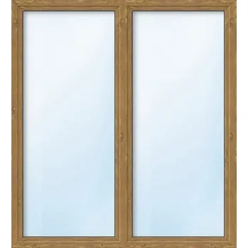 Vchodové dveře Balkónové dveře plastové dvoukřídlé se štulpem ARON Basic bílé/zlatý dub 1300 x 2100 mm