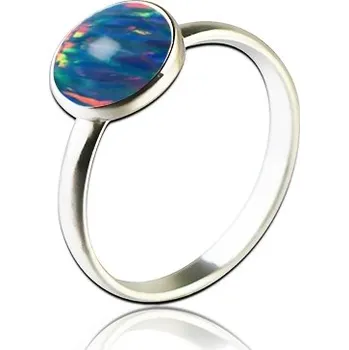 Prsten NUBIS® Stříbrný prsten s opálem - velikost 56 - NBP95-OP01-56