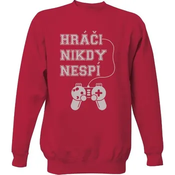 Pánská mikina Mikina bez kapuce Unisex s potiskem Hráči nikdy nespí pánské