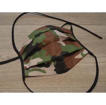 rouška Šatoli.cz Bavlněná dvouvrstvá rouška s kapsou na filtr Maskáčová