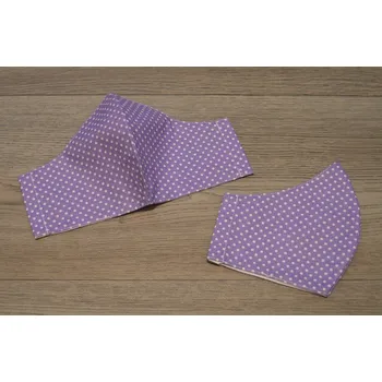 rouška Šárka Lipčáková Dámská dvouvrstvá tvarovaná rouška Fialová