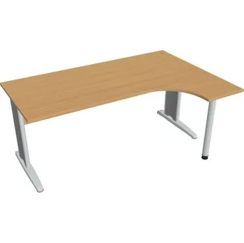 Kancelářský vozík HOBIS kancelářský stůl pracovní tvarový, ergo levý - CE 1800 L, buk + doprava zdarma
