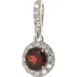 Stříbrný přívěšek s přírodním granátem STRZ0613F