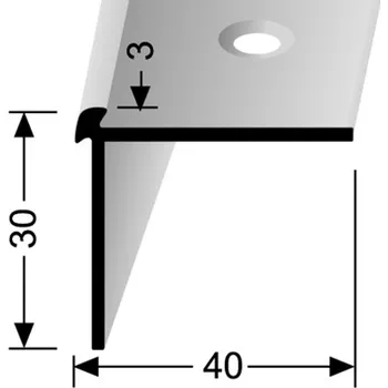 půdní výlez Schodový profil pro krytiny do 3 mm (30x40) šroubovací | Küberit 871 Provedení: stříbro F4 3 23 71 04 4