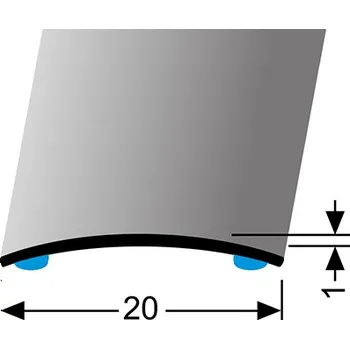 přechodová lišta Nerezová lišta 20 mm, oblá samolepící Küberit 471 SK Provedení: kartáčovaná, Délka (cm): 270 2154714025