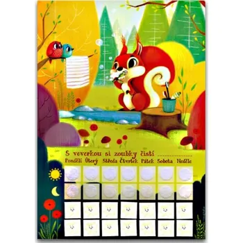 Motivační tabulka Veverka v lese