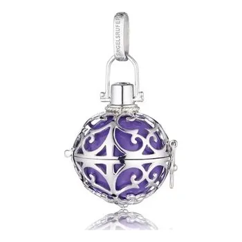 Přívěsek Andělský zvonek ENGELSRUFER stříbrný s fialovou rolničkou S ER-08-S