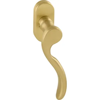 Okenní klika MP-KOVANI klika na eurookno FO - DK - PAPERINO - R Provedení: klika levá na eurookno, Povrch: OLS - Mosaz broušená a lakovaná 8584138191875