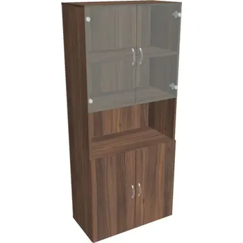 Kancelářský vozík HOBIS skříň policová dvéřová - D 5 80 07, ořech + doprava zdarma