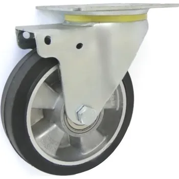 Pojezdové kolečko Pryžové kolo 160 mm otočná vidlice s deskou