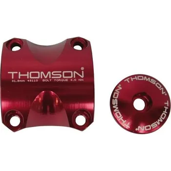 Představec na kolo Thomson krytka s víčkem Elite X4 MTB (červená)