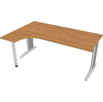 Kancelářský vozík HOBIS kancelářský stůl pracovní tvarový, ergo pravý - CE 1800 P, olše + doprava zdarma
