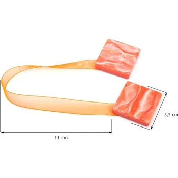 Dekorační ozdobná spona na záclony a závěsy s magnetem TAMAY oranžová, 3,5x3,5 cm Mybesthome
