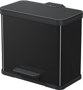 Hailo Öko duo Plus L černý - Nášlapný třídič odpadu s tlumeným zavíráním víka - 17+9 litrů - 0630-260