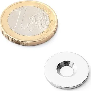 Dekorativní magnet SB-23 - Ocelový kotouč Ø23x1,5mm M5