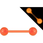 Šperky4U Piercing do jazyka - svítící ve tmě - PJ01152-O