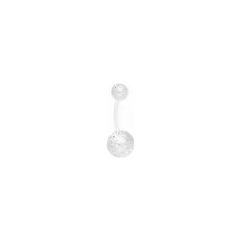 Piercing Šperky4U Piercing do pupíku - banánek se třpytkami - BA01049-C