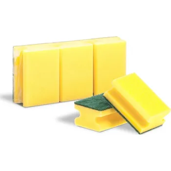 Houbička BCsystem Houbička na nádobí tvarovaná (bal.3ks) žlutá