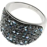 AKTUAL Ocelový prsten s krystaly Crystals from Swarovski®, BERMUDA BLUE - velikost 53 - LV1001-BB-53