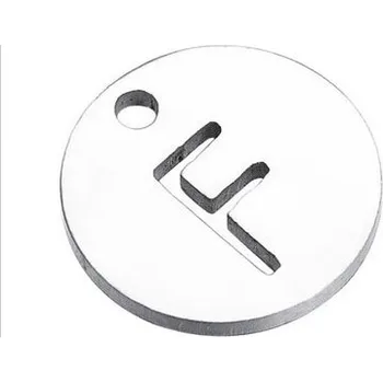 Přívěsek Šperky4U Drobný kulatý ocelový přívěšek - iniciála - OK1146-F