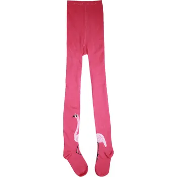 Dívčí punčocháče růžové s plameňákem Wolf P2016 vel. 98-140 Velikost: 98/104