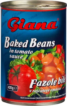 Nakládaná potravina Giana Fazole v tomatové omáčce 425 ml