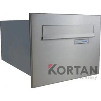 Poštovní schránka 1x poštovní schránka B-24 k zazdění do sloupku + čelní deska se jmenovkou - NEREZ / šedá