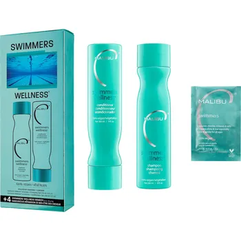 Kosmetická sada Malibu C Swimmers Wellness Collection šampon 266 ml + kondicionér 266 ml + wellness sáčky 4 kusy